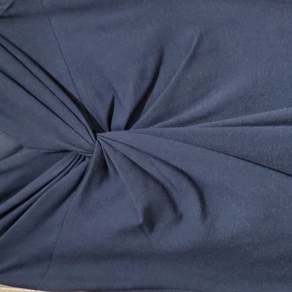 AMY MATTO NEW YORK BLACK DRESS COCKTAIL EVENING MIDI ESSENTIAL MINIMALIST - Picture 2 of 9